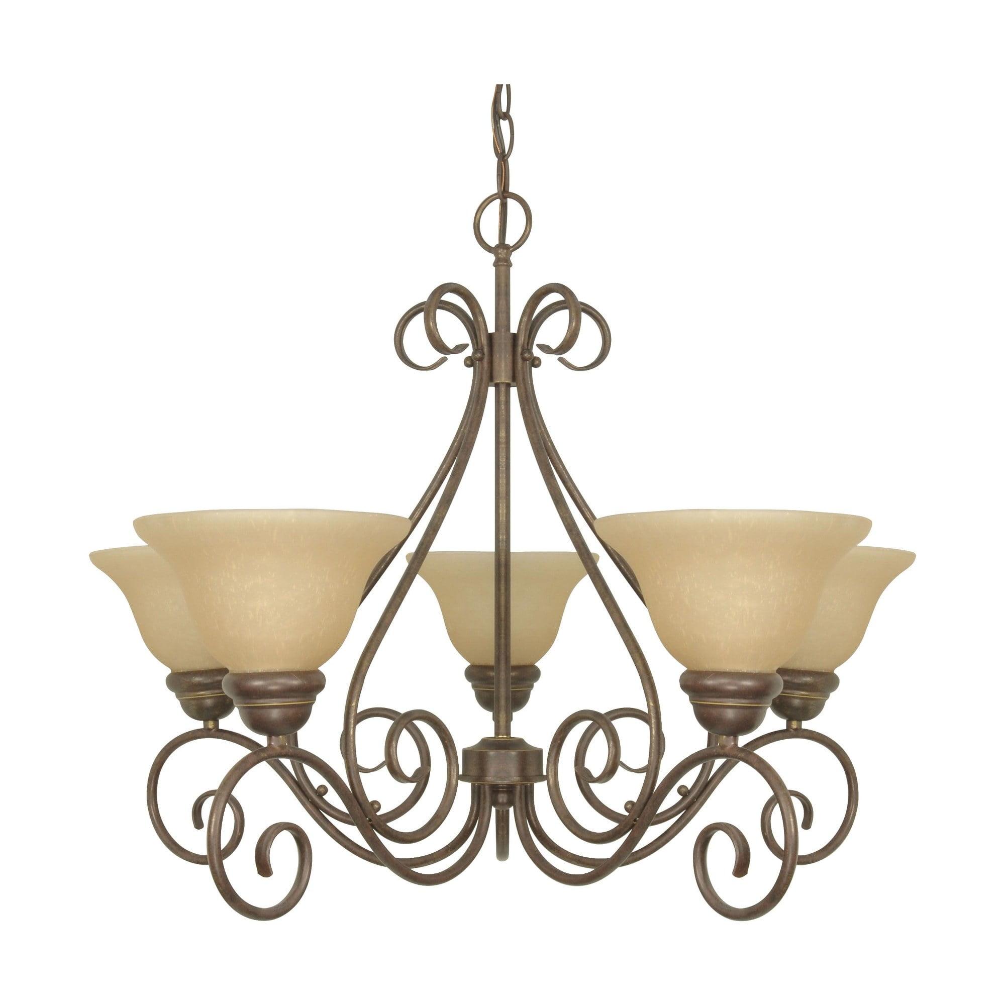 PaFagwy 60/1023 Five Light Chandelier, Sonoma Bronze
