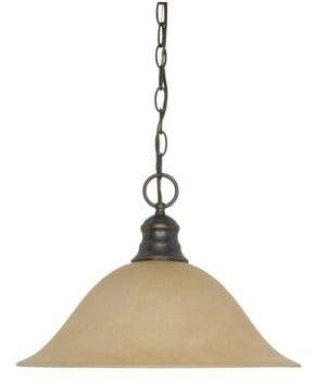 Nuvo 60-1276 - 1 Light  16"  Pendant w/ Champagne Linen Washed Glass