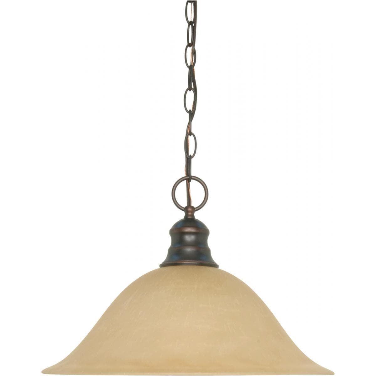 Nuvo 60-1276 - 1 Light  16"  Pendant w/ Champagne Linen Washed Glass
