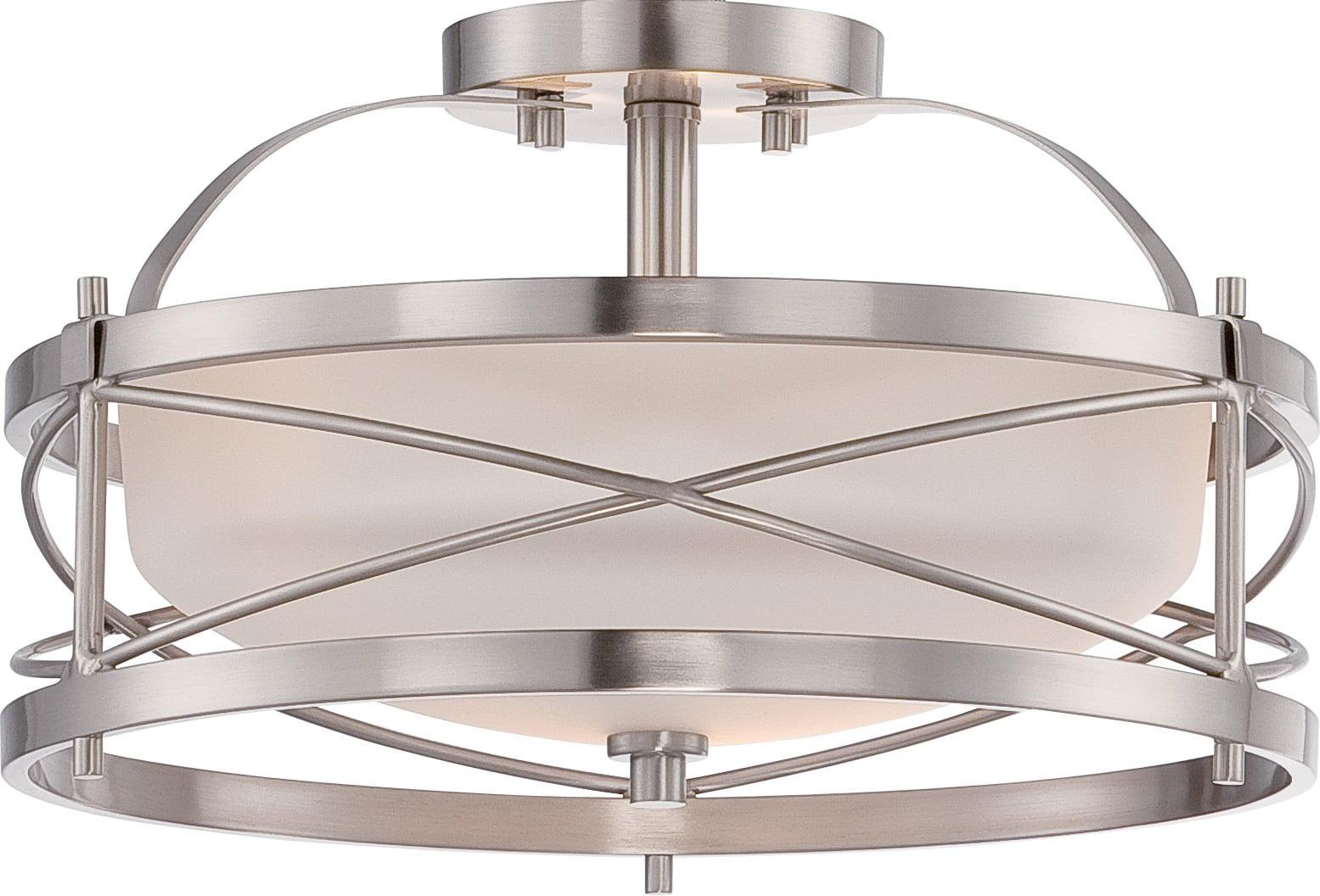 Nuvo 60-5335 - Ginger - 2 Light Semi Flush w/ Etched Opal Glass
