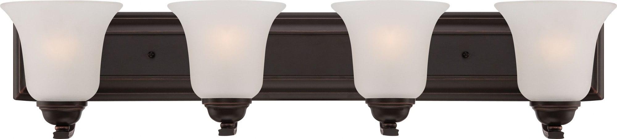 Nuvo 60-5694 - Elizabeth - 4 Light Vanity Fixture w/ Frosted Glass