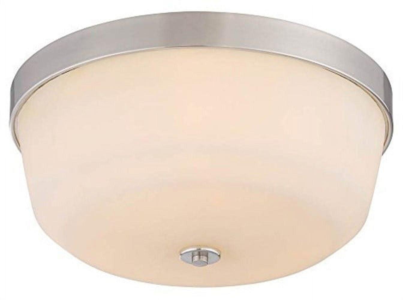 Laguna Brushed Nickel 3-Light Flush Mount with Frosted Glass Shade