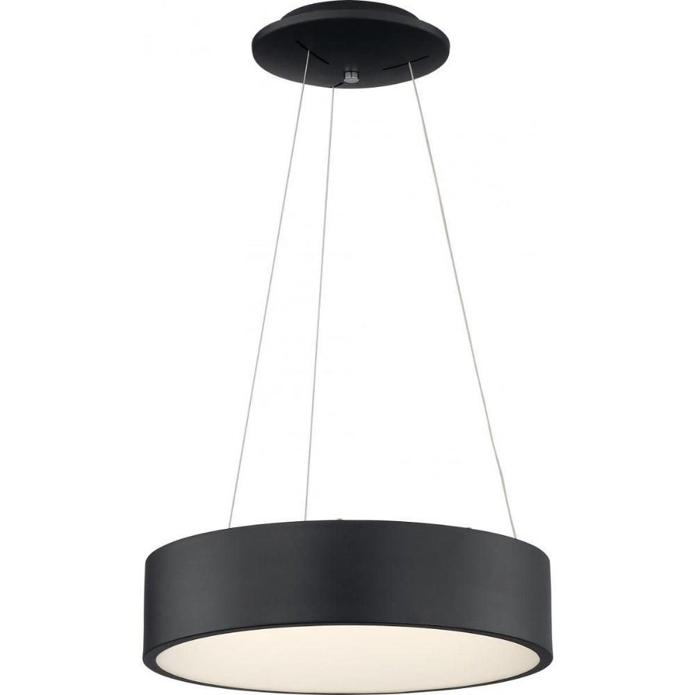 Orbit 23" Black Drum LED Pendant Light