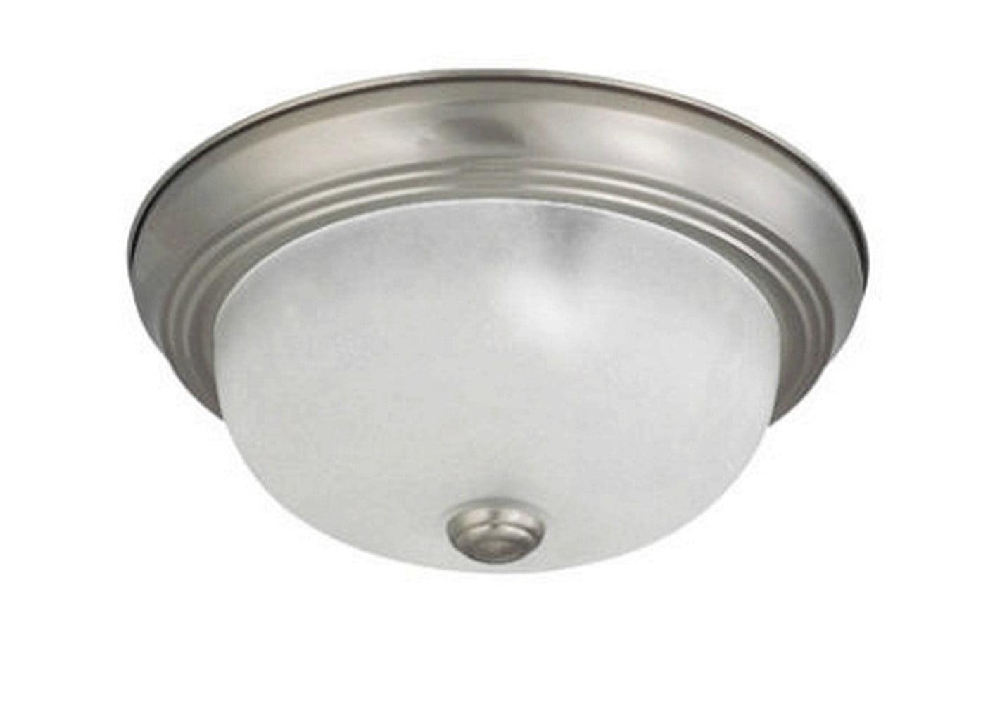 Elegant Brushed Nickel 11" Flush Mount with Frosted Glass