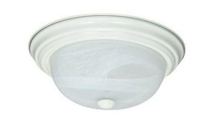 White Glass 13" Indoor/Outdoor Flush Mount Light