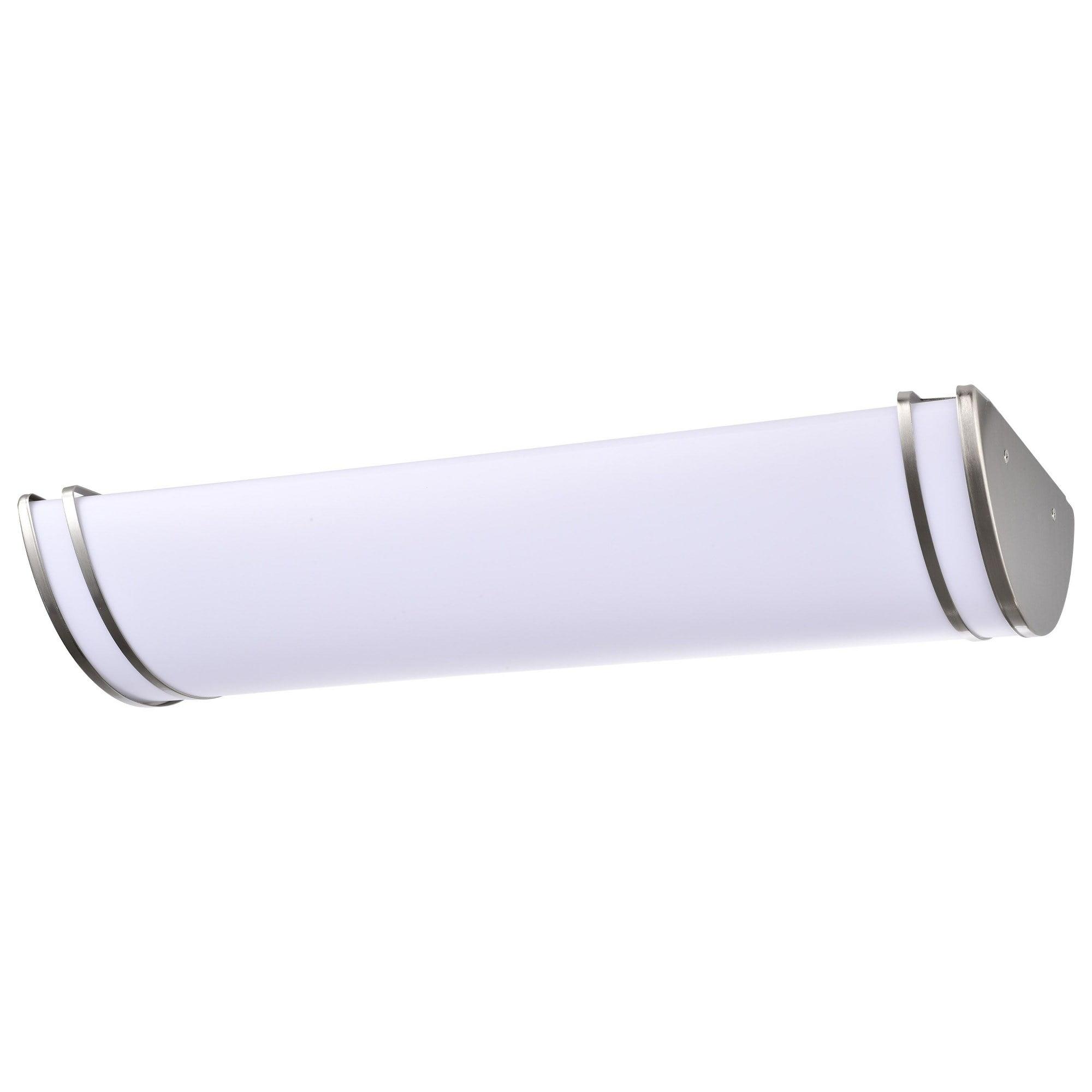 Nuvo Glamour LED 25-in Brushed Nickel Linear Flush Mount Fixture CCT Selectable