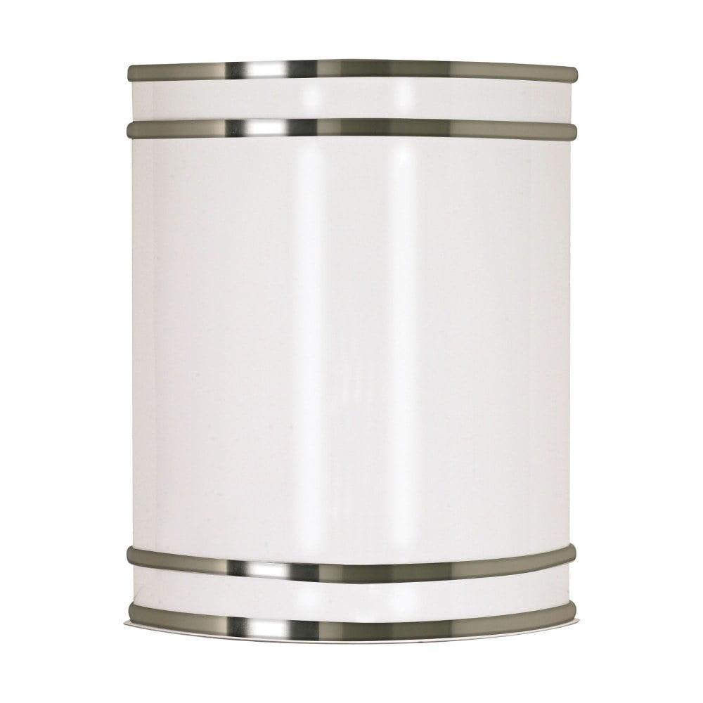 Nickel Cylinder Dimmable LED Wall Sconce, 10.5"