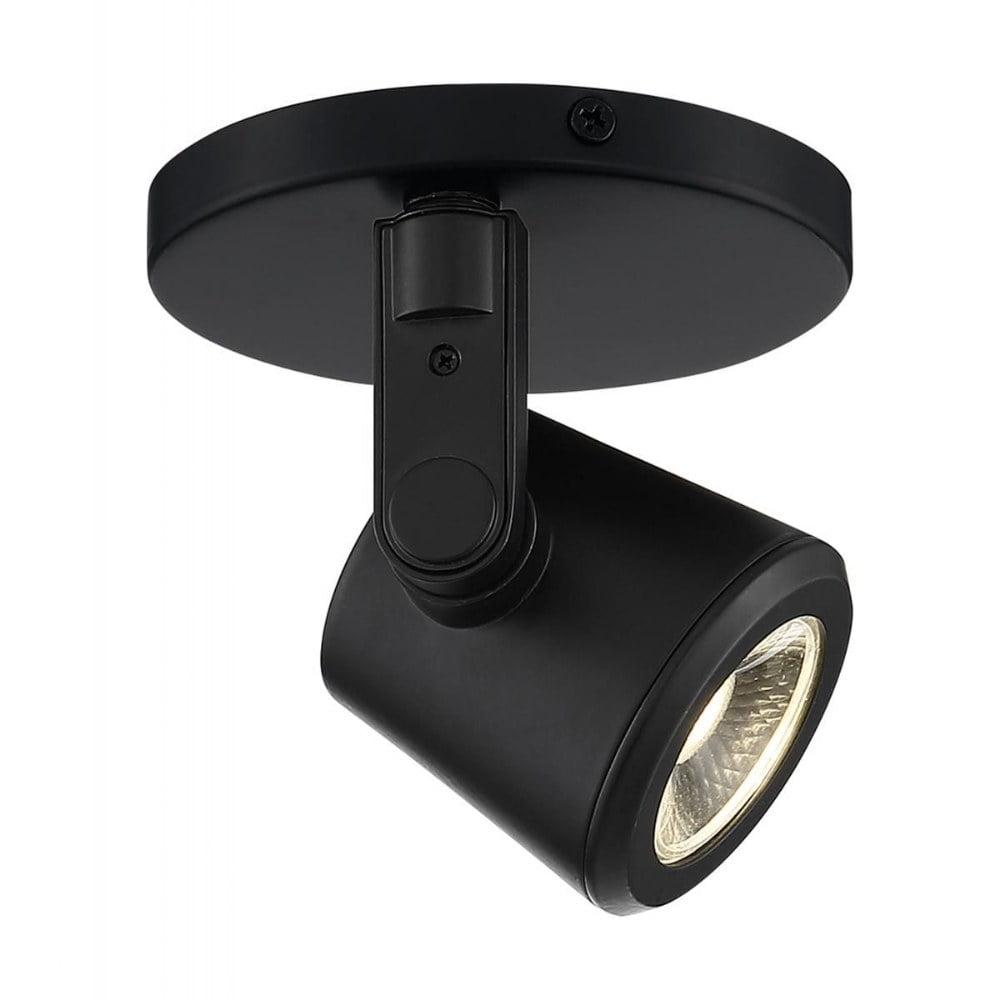 Modern Taper-Back 12W LED Monopoint Spotlight in Black