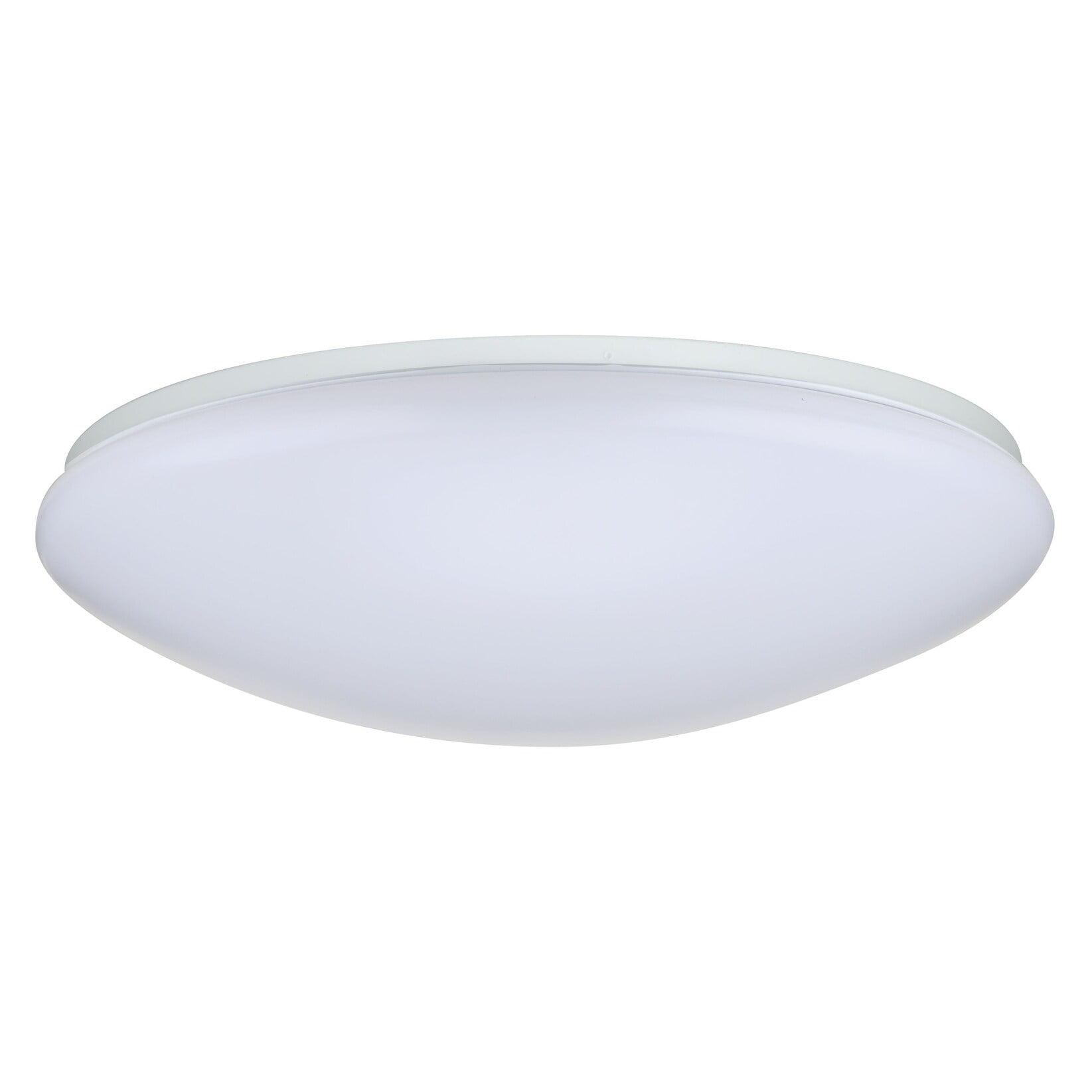 19-Inch White Acrylic LED Flush Mount Light