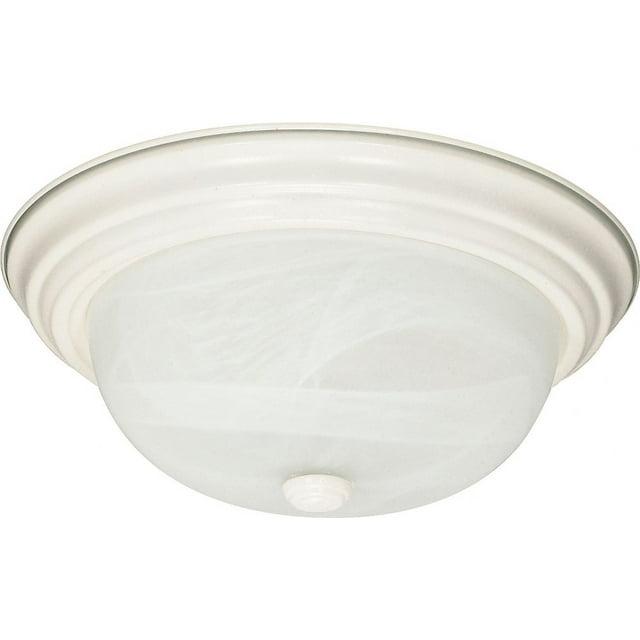 60/6004-Nuvo Lighting-2 Light Flush Mount-11.38 Inches Wide by 4.88 Inches High-Textured White Finish