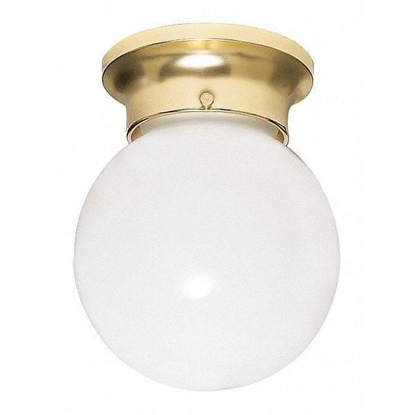 Nuvo Lighting 60/6008 6" Wide Flush Mount Globe Ceiling Fixture - Brass
