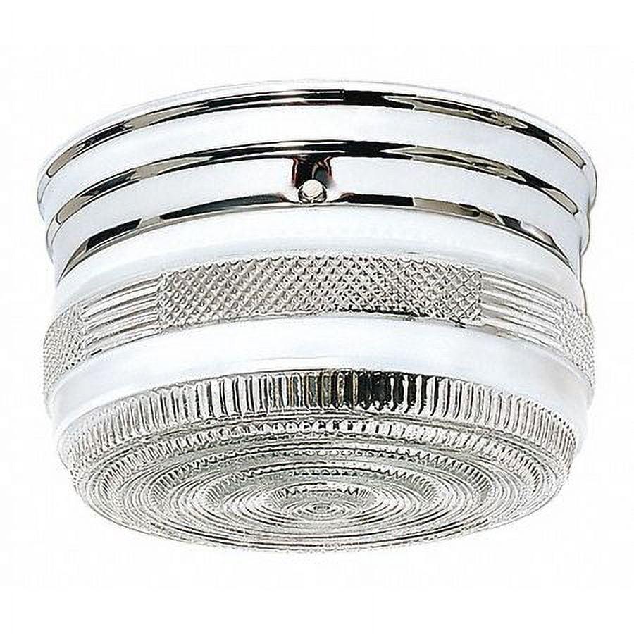 Crystal Chrome 8" Drum LED Flush Mount Light