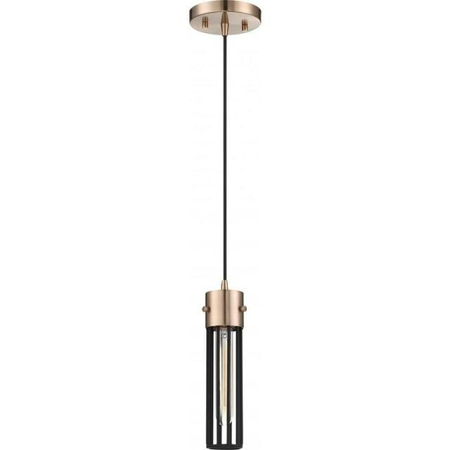 Nuvo Lighting 60/6612 Eaves 5" Wide Mini Pendant - Copper Brushed Brass / Matte Black