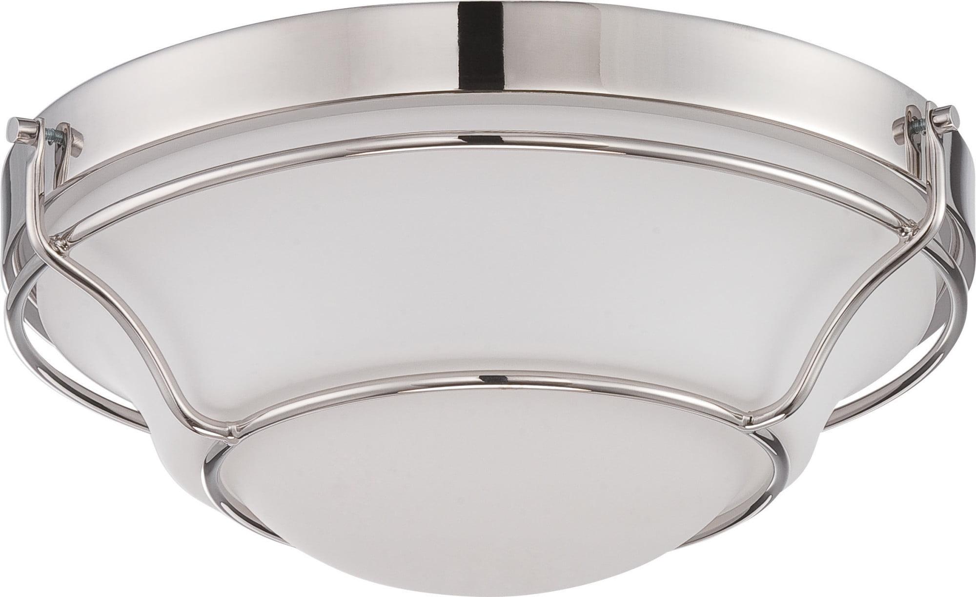 Polished Nickel 13" LED Flush Mount Bowl Ceiling Light