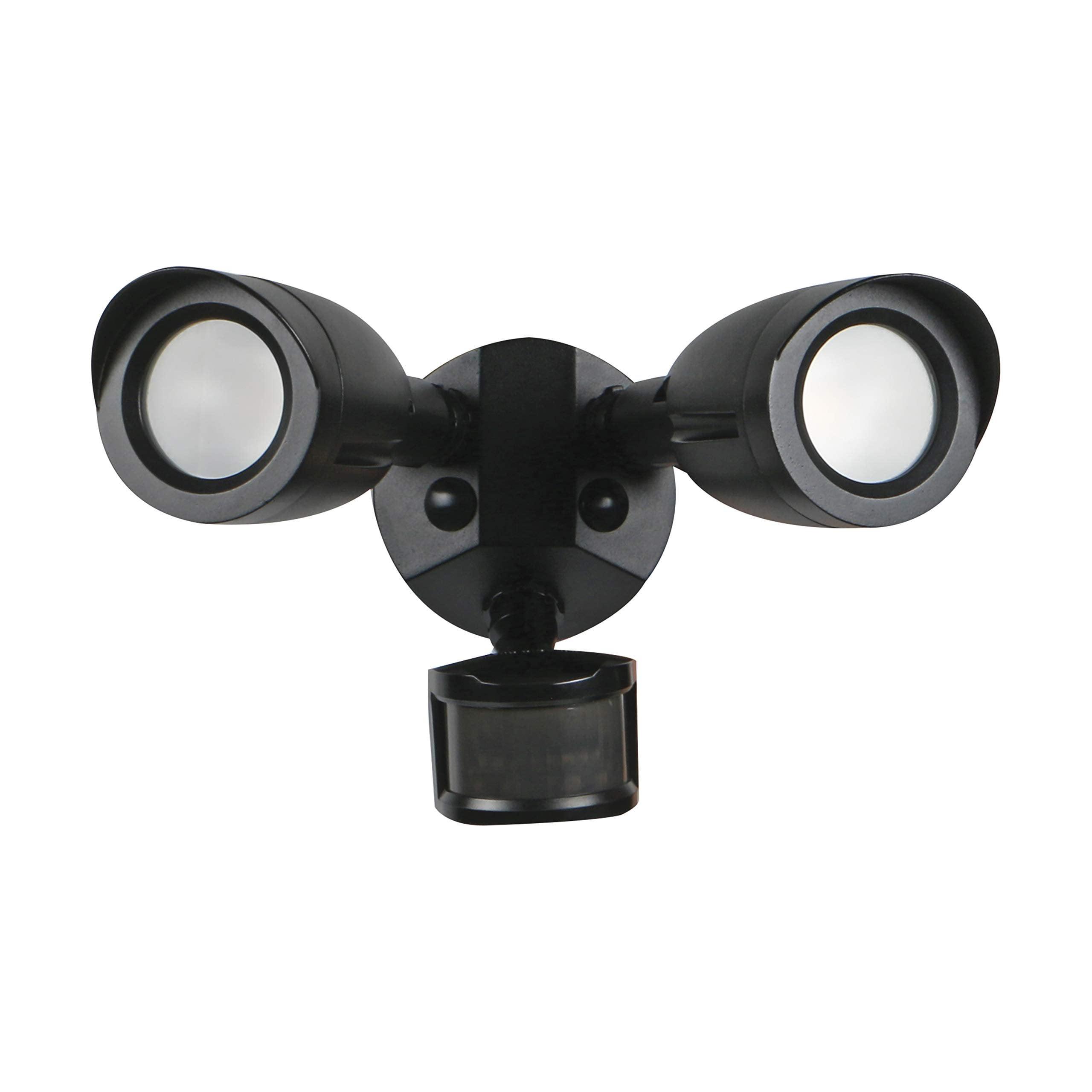 Nuvo 2 - Head LED Hardwired Dusk to Dawn Outdoor Security Flood Light with Motion Sensor