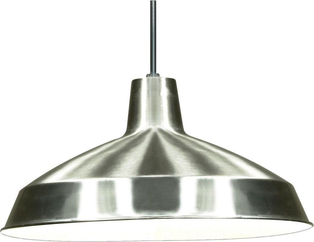 Brushed Nickel 16" Glass Pendant Light with LED Option