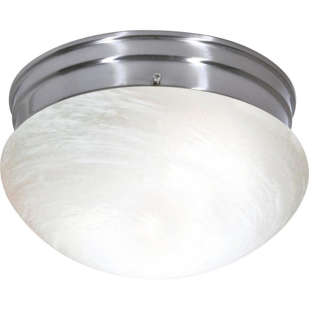 Nuvo Lighting 76/674 2 Light 9-1/2" Wide Flush Mount Bowl Ceiling Fixture - Nickel