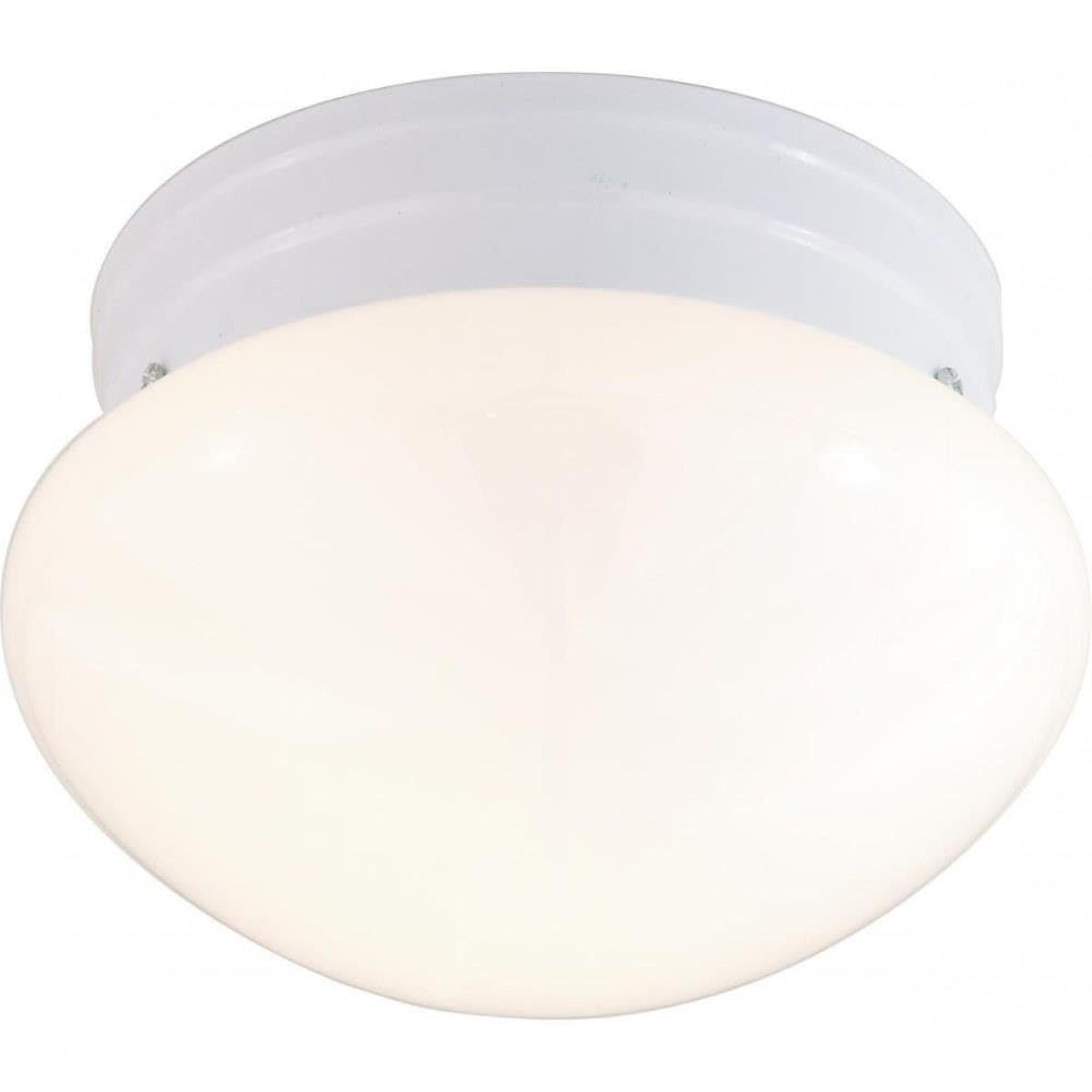 Classic White Glass 7.5" Wide Indoor Flush Mount Ceiling Light