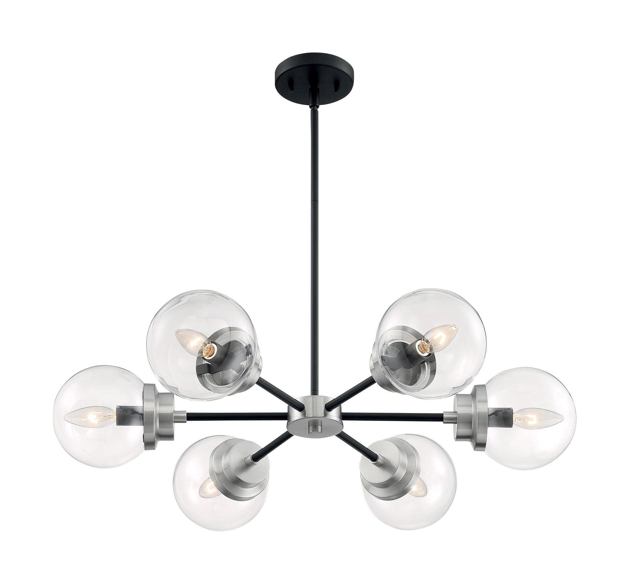 Nuvo Lighting - Axis-6 Light Chandelier in Industrial Style-29.63 Inches Wide by