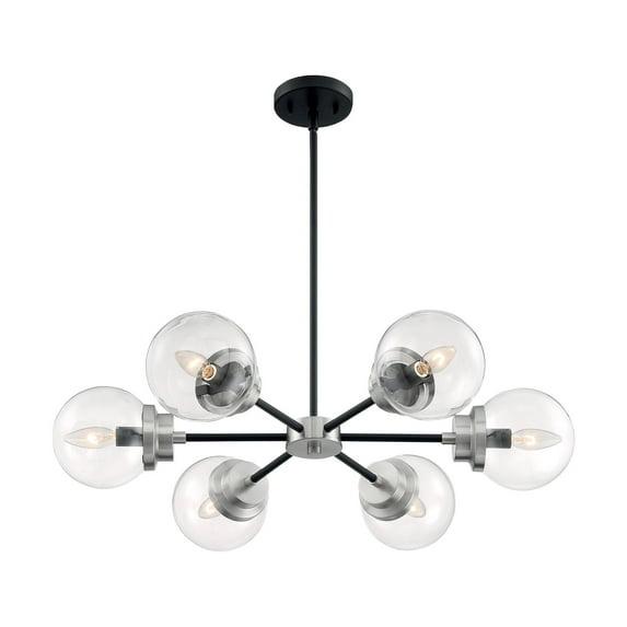 Nuvo Lighting - Axis-6 Light Chandelier in Industrial Style-29.63 Inches Wide by