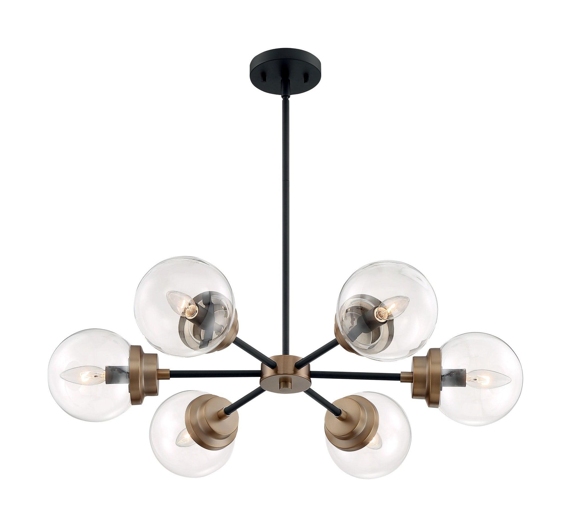 Nuvo Lighting - Axis-6 Light Chandelier in Industrial Style-29.63 Inches Wide by