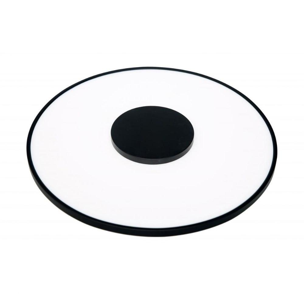 Luxe Blink 17" Round LED Flush Mount in Black Aluminum