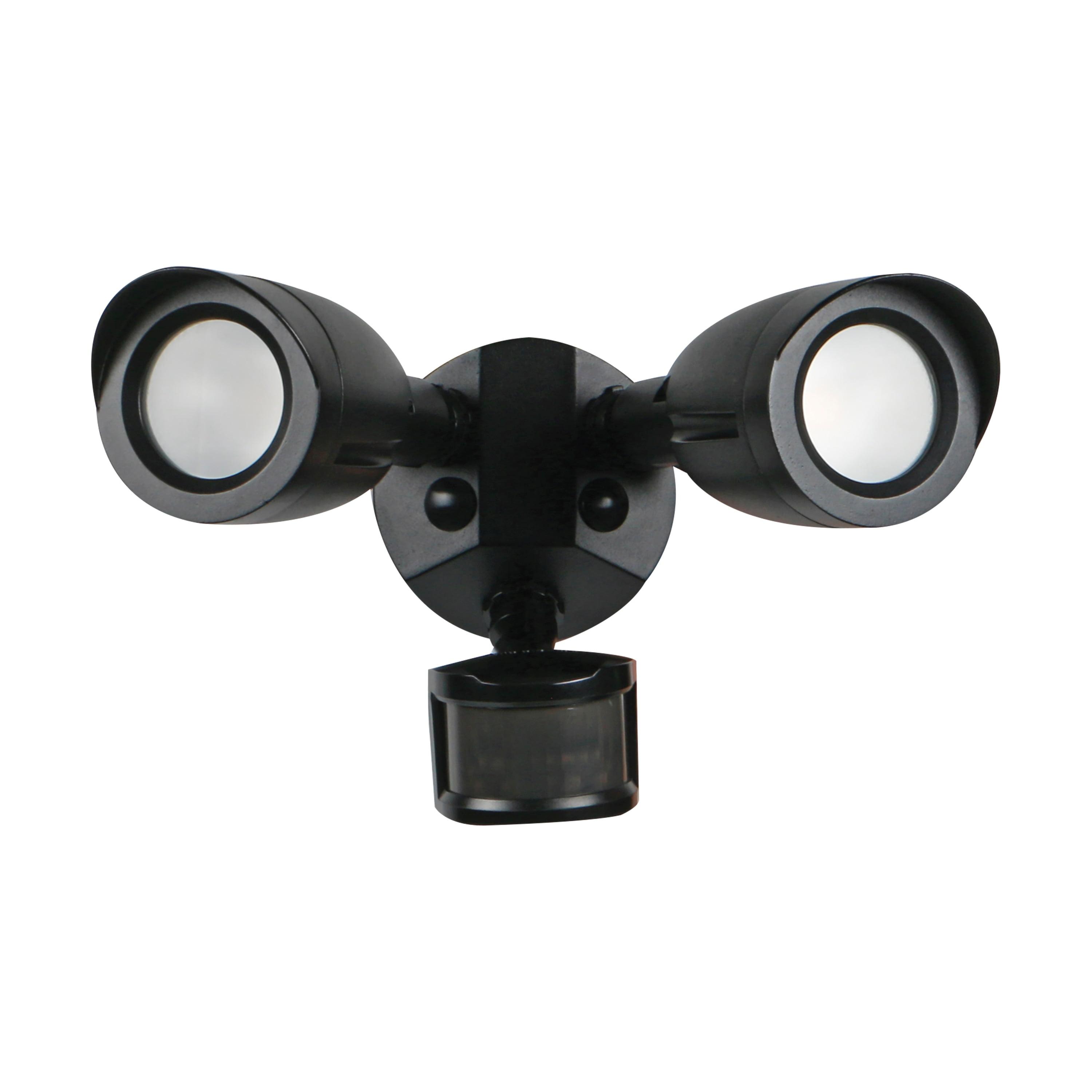Nuvo 2 - Head LED Hardwired Dusk to Dawn Outdoor Security Flood Light with Motion Sensor