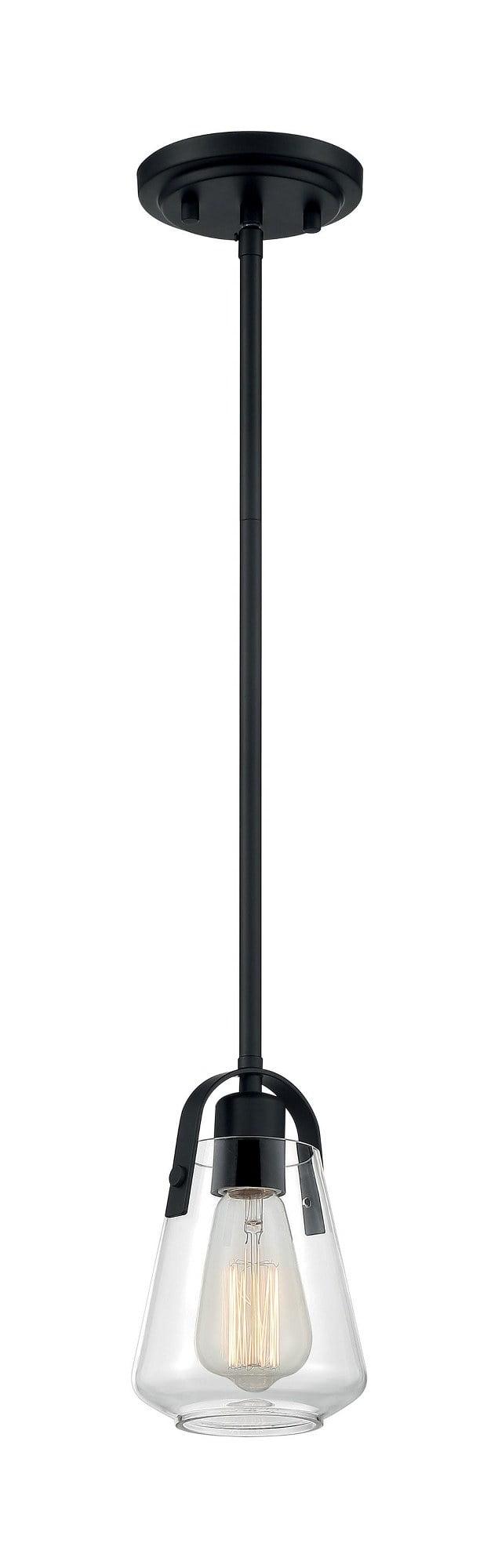 60/7106-Nuvo Lighting-Marina-1 Light Mini Pendant in Modern/Contemporary Style-4.75 Inches Wide by 13.25 Inches High-Matte Black Finish