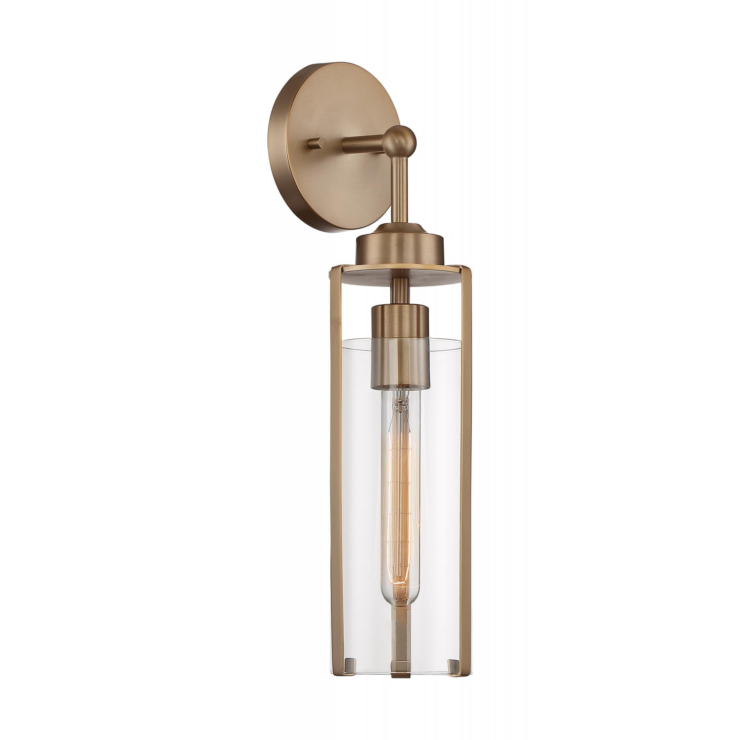 Nuvo Lighting Marina - 1 Light Sconce with Clear Glass - Burnished Brass Finish