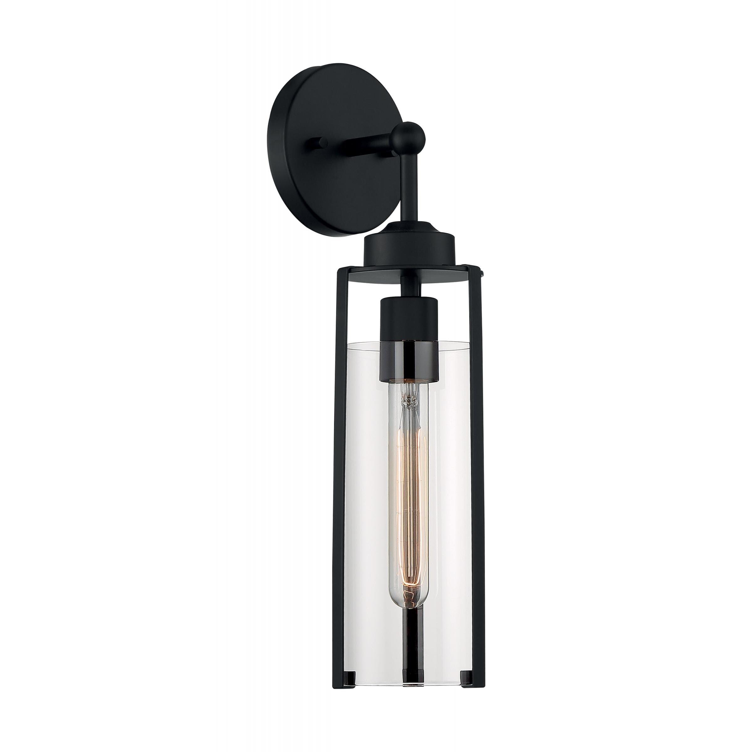 Nuvo Lighting Marina - 1 Light Sconce with Clear Glass - Matte Black Finish