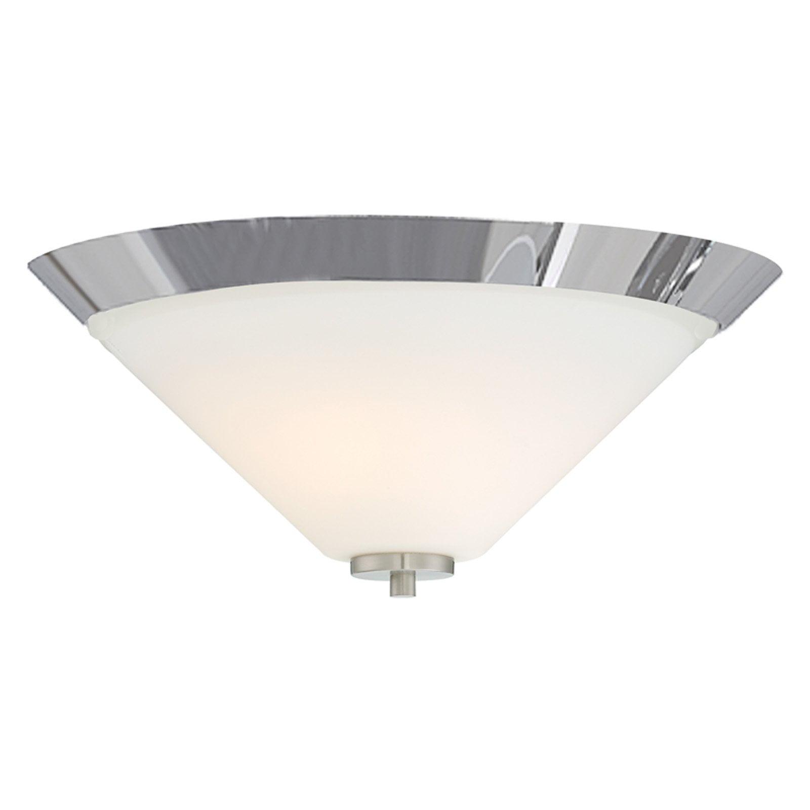 Brushed Nickel Glass Flush Mount Ceiling Light