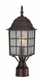 HTYSUPPLY 60/3483 One Light Post Mount, Bronze/Dark
