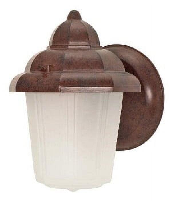 Bronze Dimmable Outdoor Wall Lantern with Frosted Glass