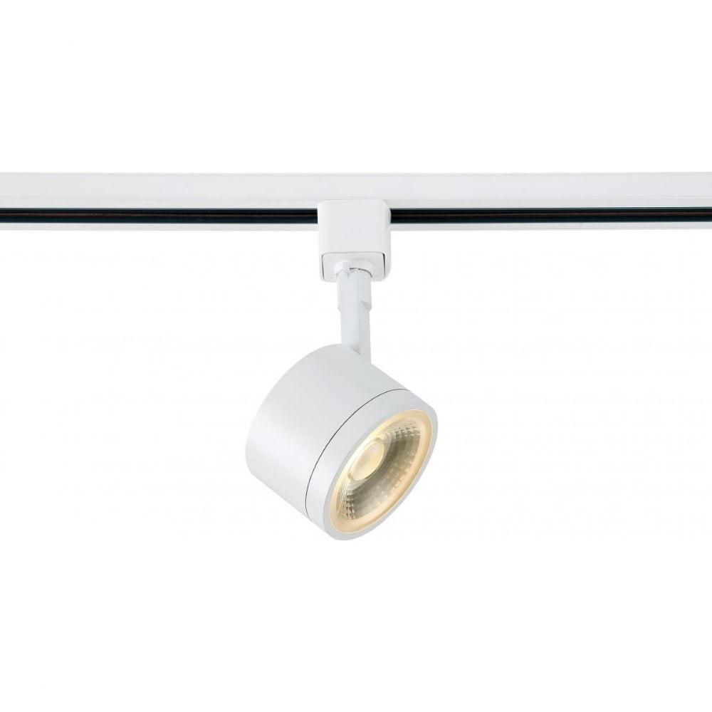 Minimalist White LED 12W Round Track Light with 24 Deg. Beam