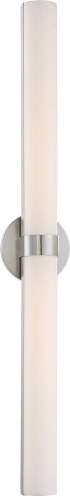 Elongated Brushed Nickel LED Vanity Sconce, Dimmable 37" Light