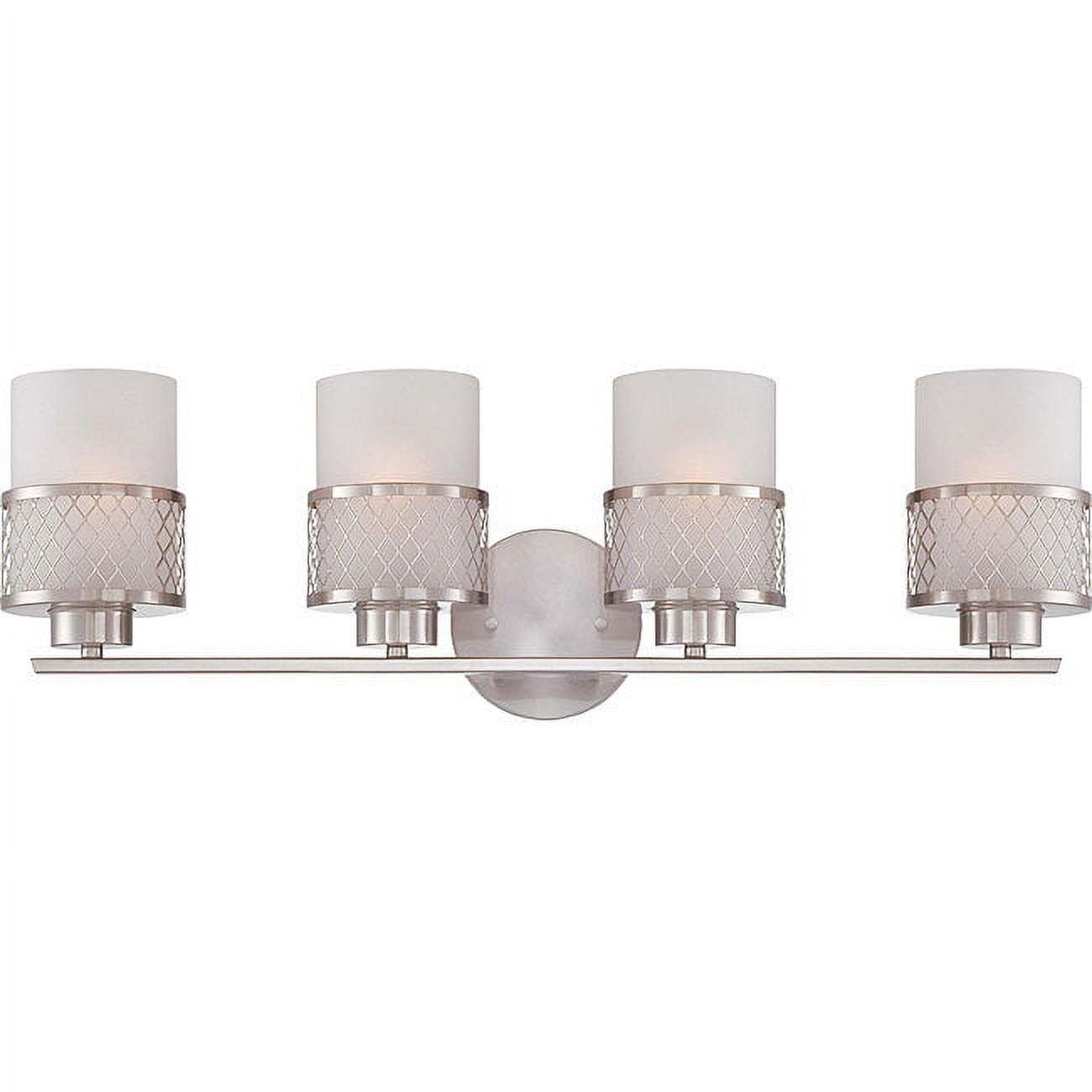 Brushed Nickel 27" Dimmable Cylinder Vanity Light