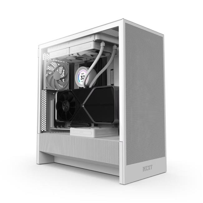 White Mid-Tower ATX Gaming Case with Mesh Panels