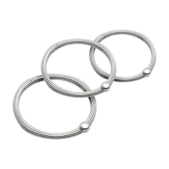 O Ring Style Shower Curtain Hooks 12-Piece Set 4"x 7" Chrome by Carnation Home Fashions