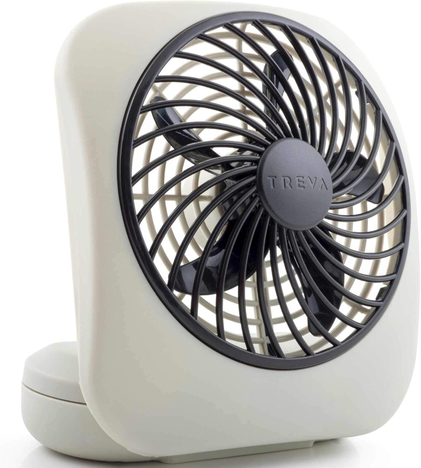O2COOL Treva 5 Inch Battery Powered Portable Desk Fan - Gray