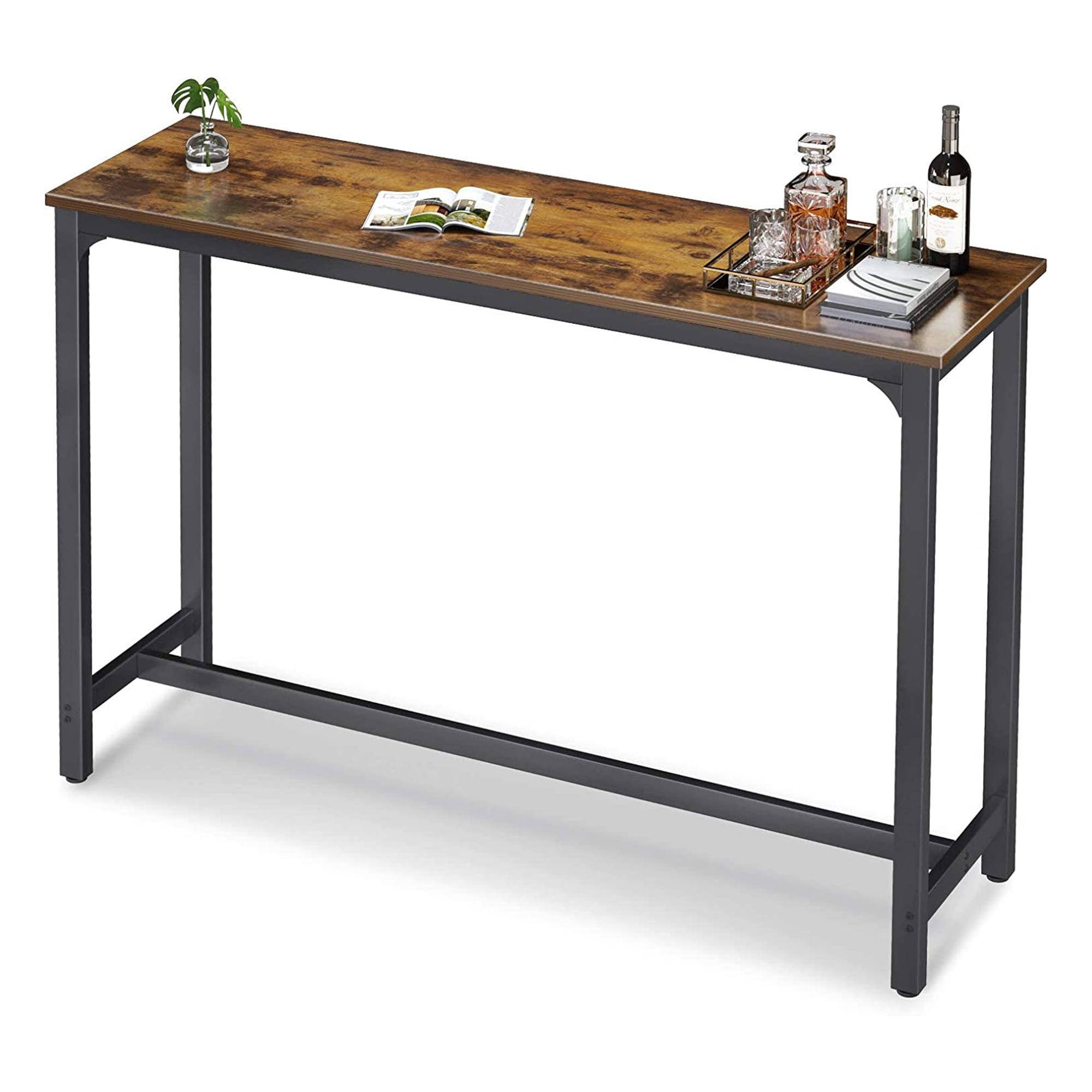 ODK 55" Rustic Brown Wood Bar Height Pub Table