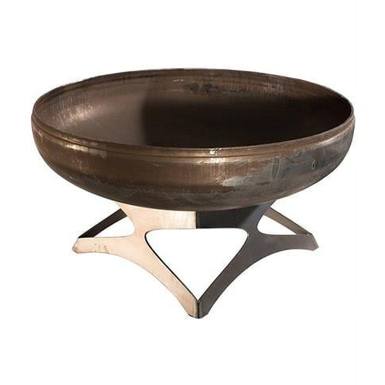 Liberty 30" Natural Steel Curved Base Fire Pit