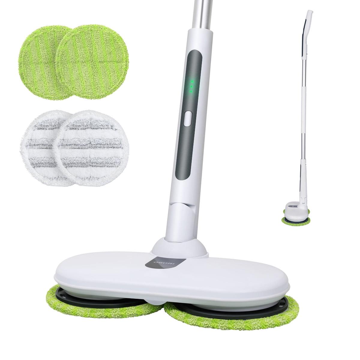 OGORI Cordless Green Electric Spin Mop with Reusable Pads