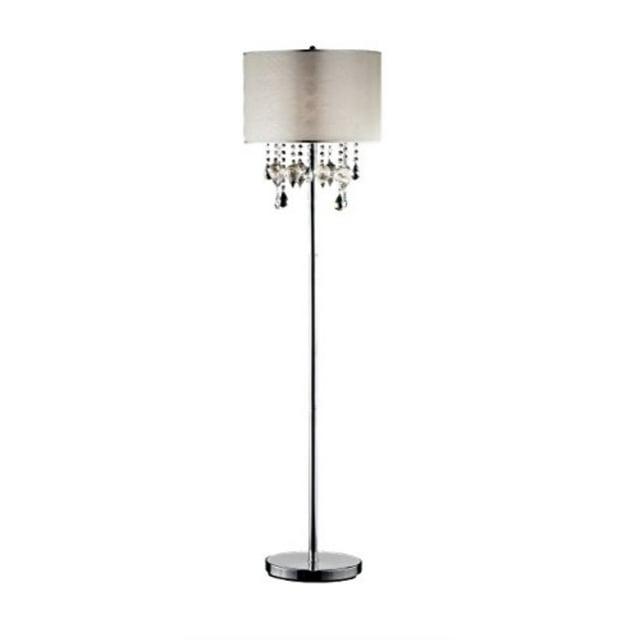 OK Lighting Drape Crystal Gl.Peach Floor Lamp