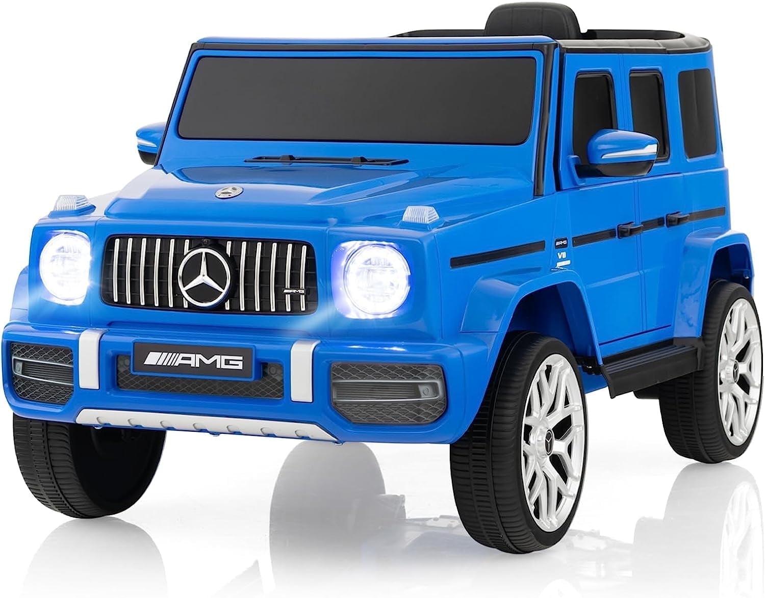 Costway 12V Kids Ride On Car Licensed Mercedes Benz G63 Electric Vehicle with Remote Control Navy