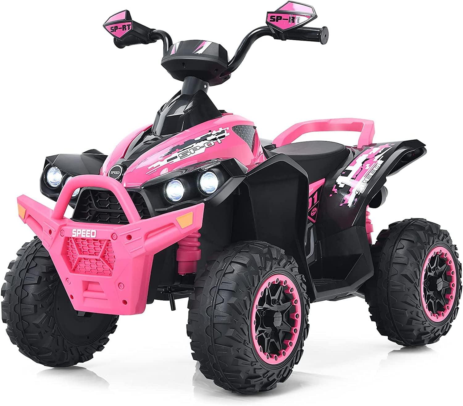Infans 12V Battery Powered Kids Ride On ATV Electric 4-Wheeler Quad Car w/ MP3 & Light