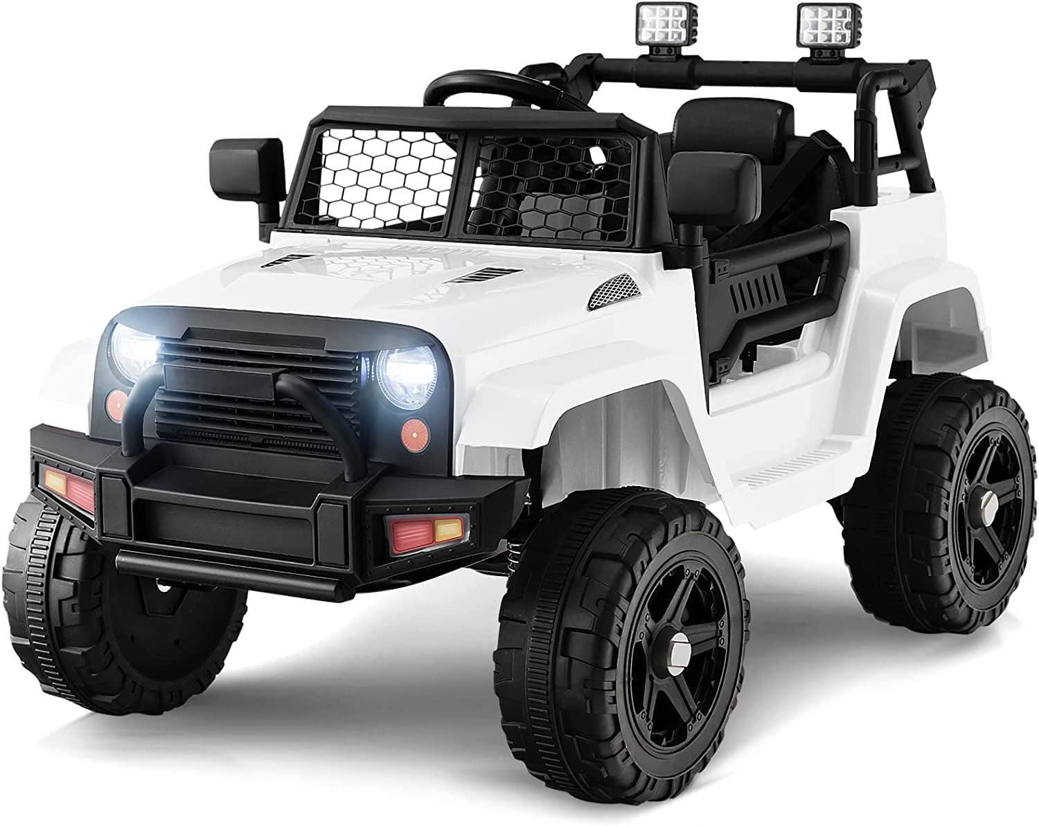 White 12V Kids Ride-On SUV with Remote Control