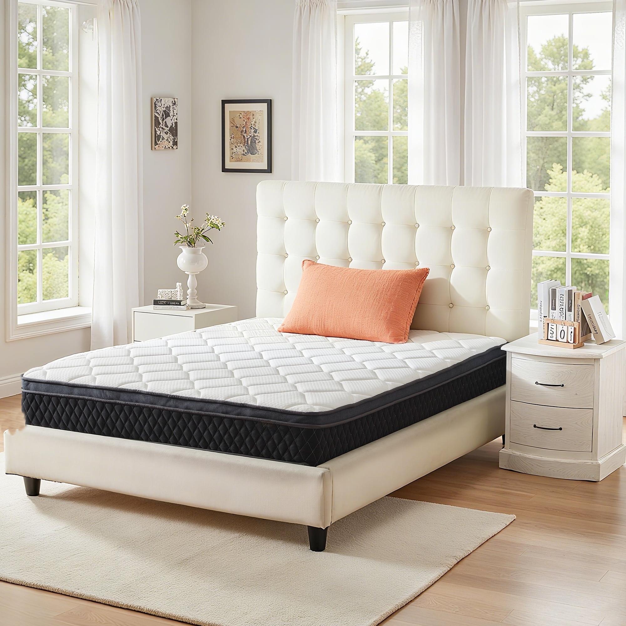 EDX 10 Inch Queen Mattress with Individually Pocketed Springs, Memory Foam Hybrid Mattress in a Box for Isolate Motion, CertiPUR-US Certified