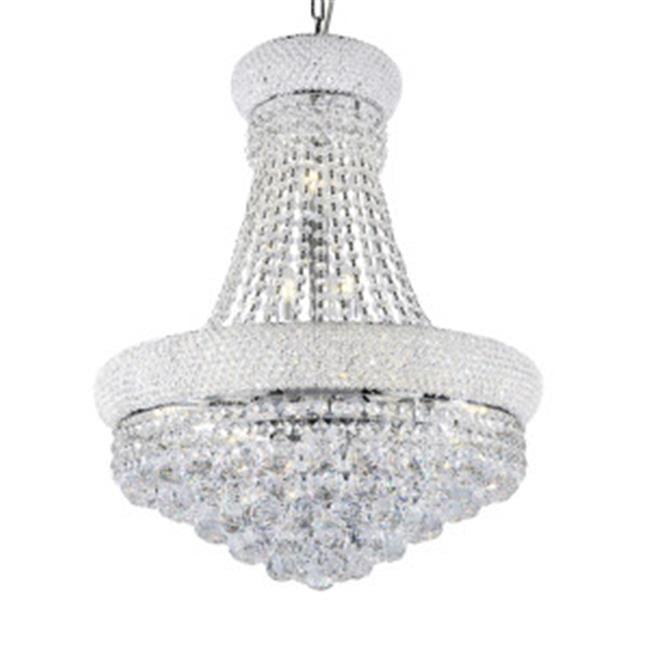 Adagio Empire 26" Crystal LED Chandelier with Silver Shade