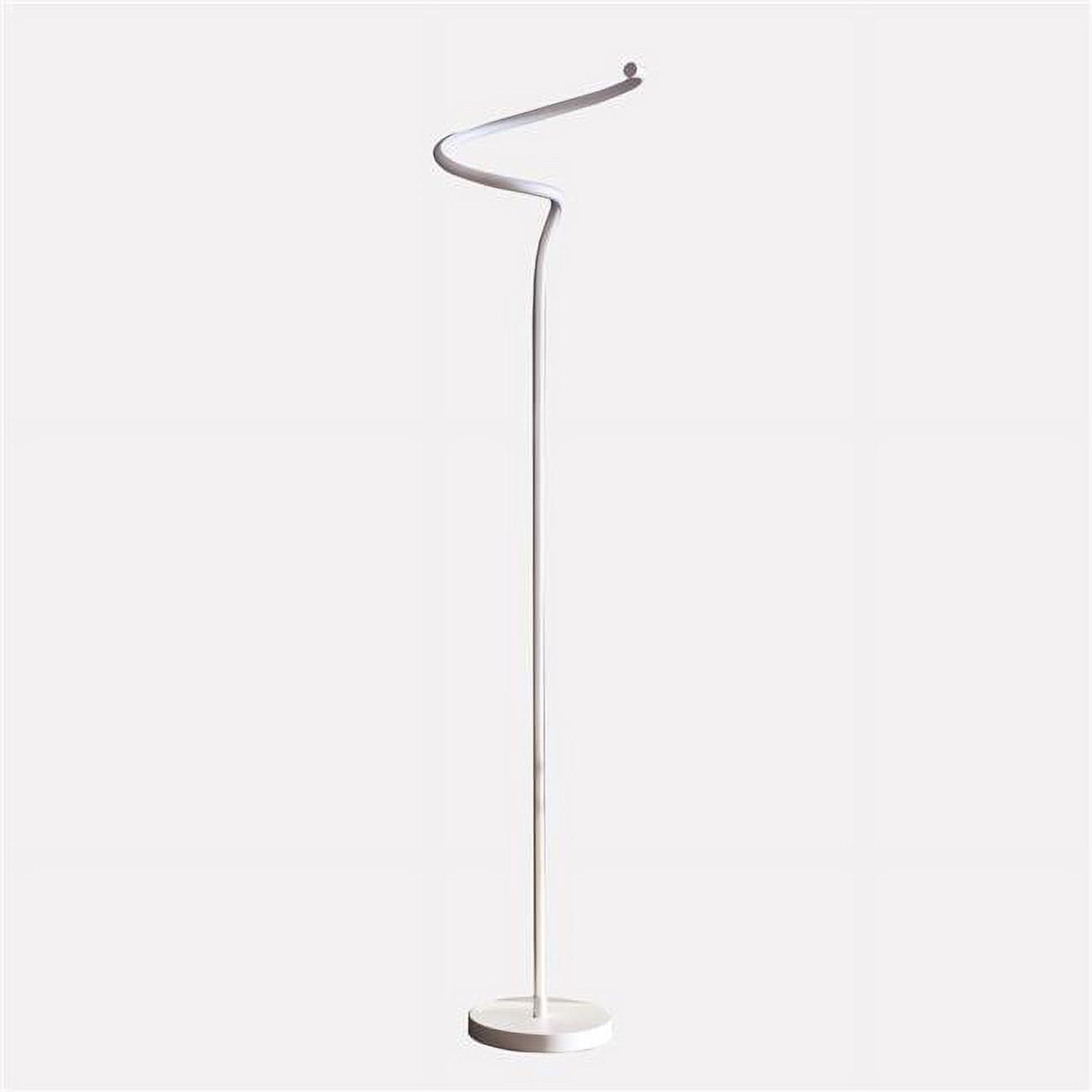 50.75" Modern Metal Spiral Floor Lamp (Includes LED Light Bulb) Silver - Ore International: Acrylic Shade, UL Listed, No Assembly Required