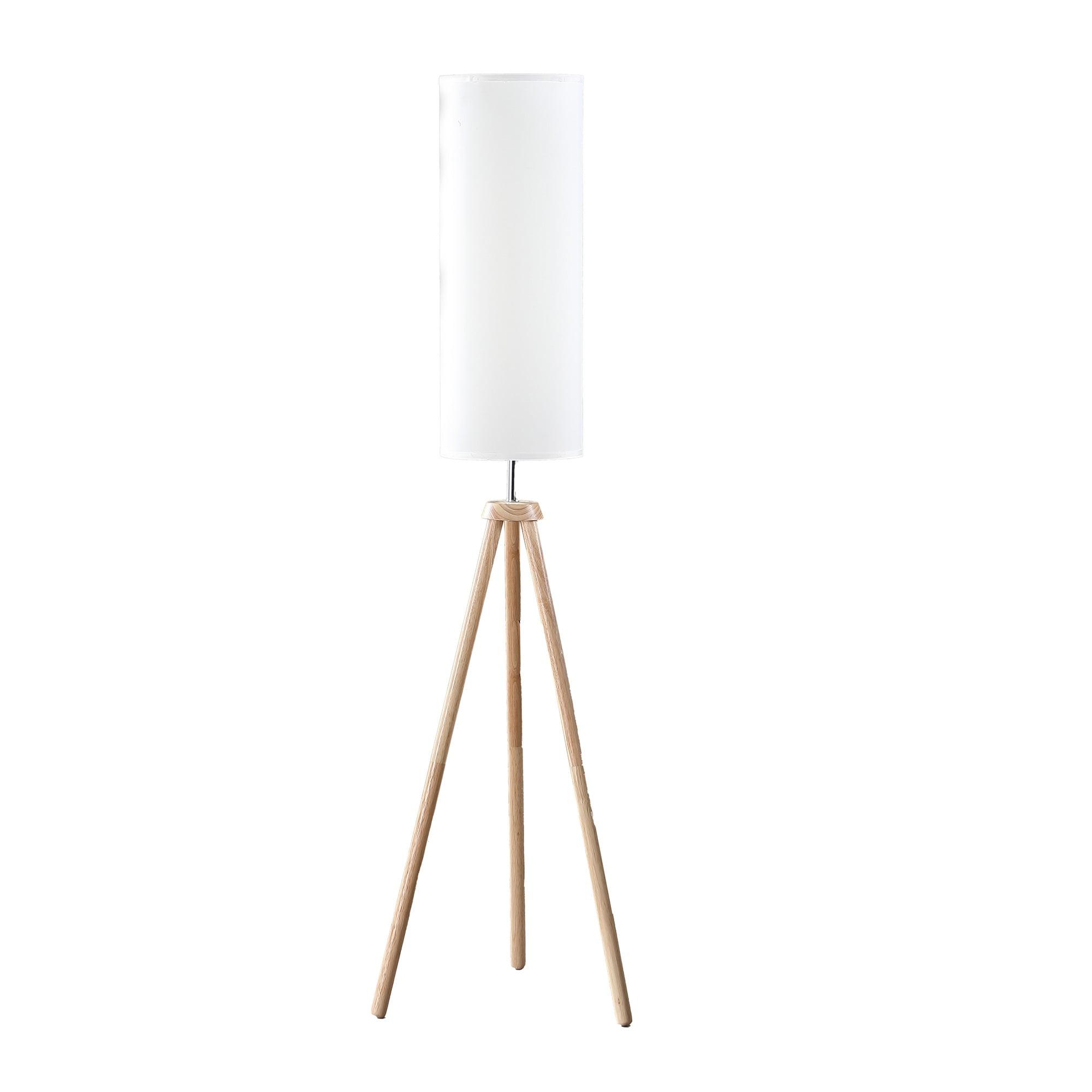 58.5" Lauren Modern Tripod Floor Lamp with Linen Shade - Ore International: UL Listed, Push Button Switch